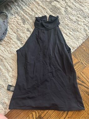 Aritzia Black Sleeveless High Neck Tank